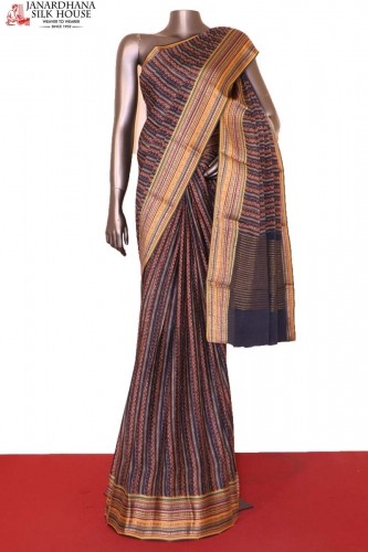 Exquisite Meenakari Printed Crepe Silk Saree